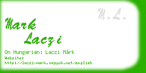 mark laczi business card
