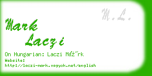 mark laczi business card